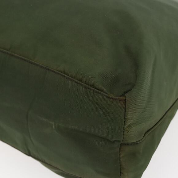 PRADA Tote Bag Nylon Khaki Silver Auth bs29922 - Picture 15 of 16